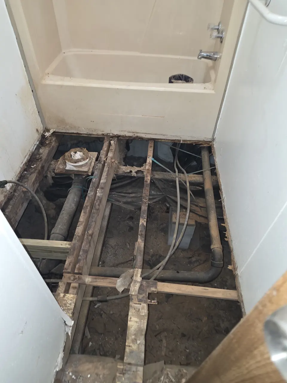 Bathroom renovation preparation work