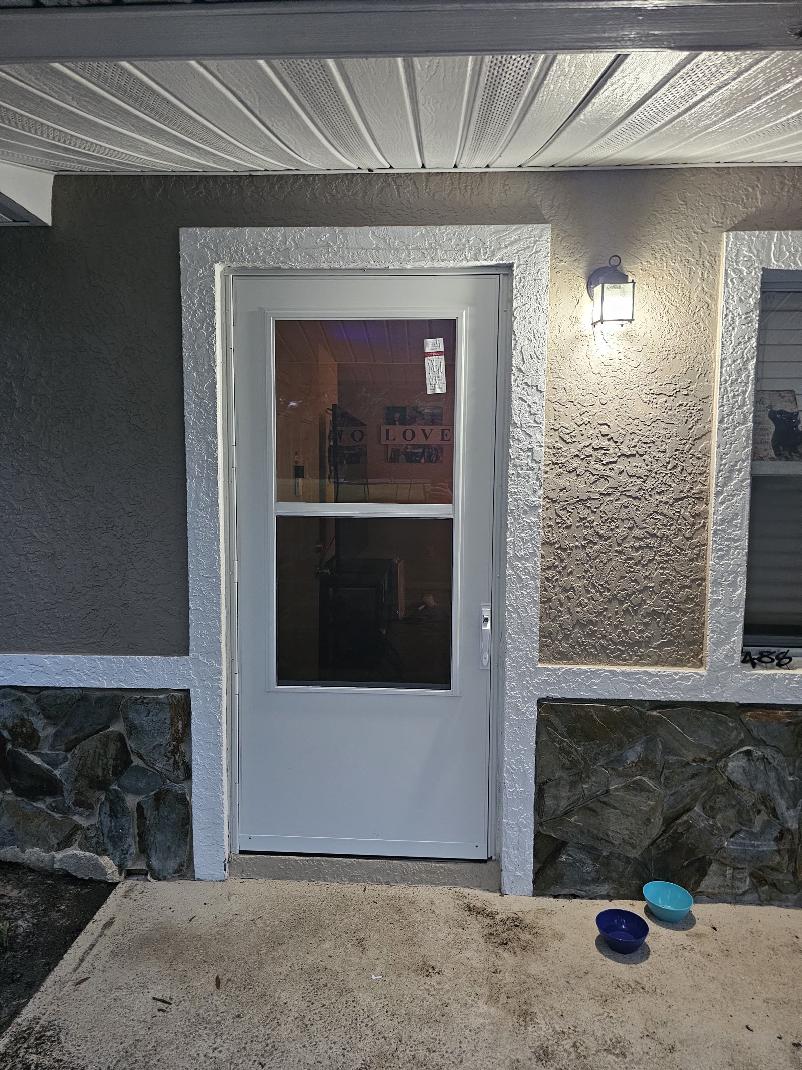 Finished exterior entry detail