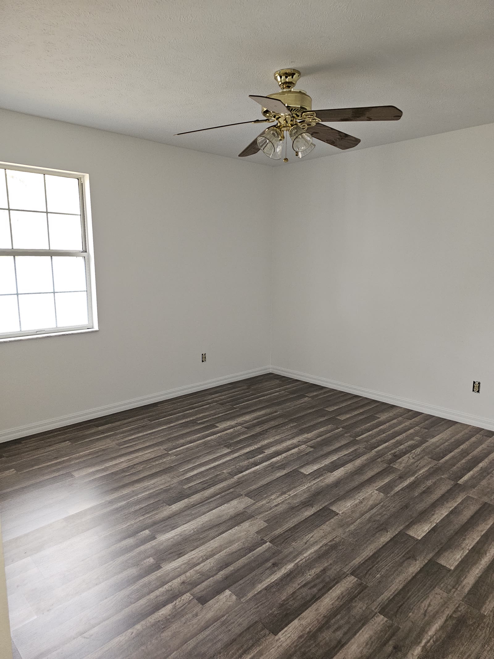Finished wood-look flooring in a bright room