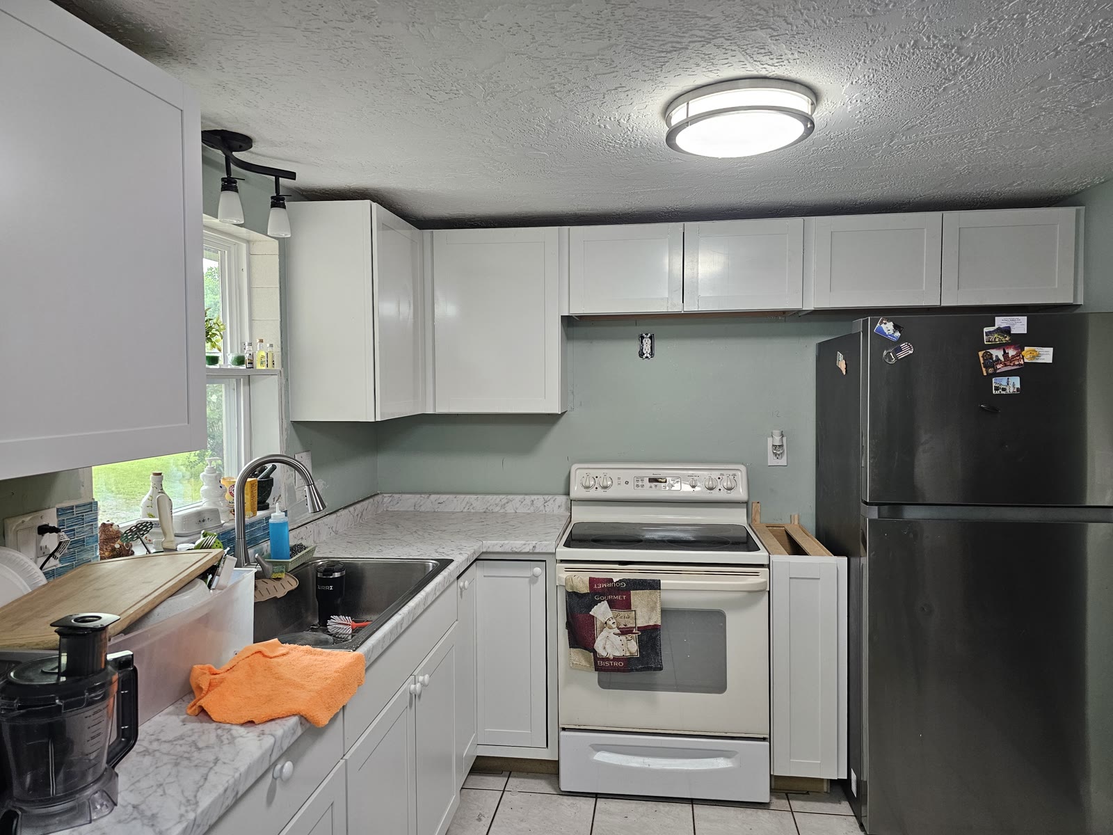 White kitchen cabinet refresh